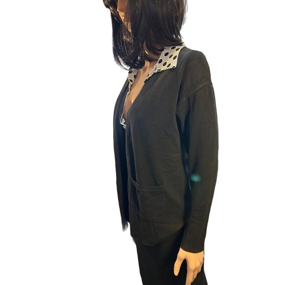 (6 for $25)Time and Tru Long Sleeve Black Open Front Cardigan size small - Picture 2 of 5